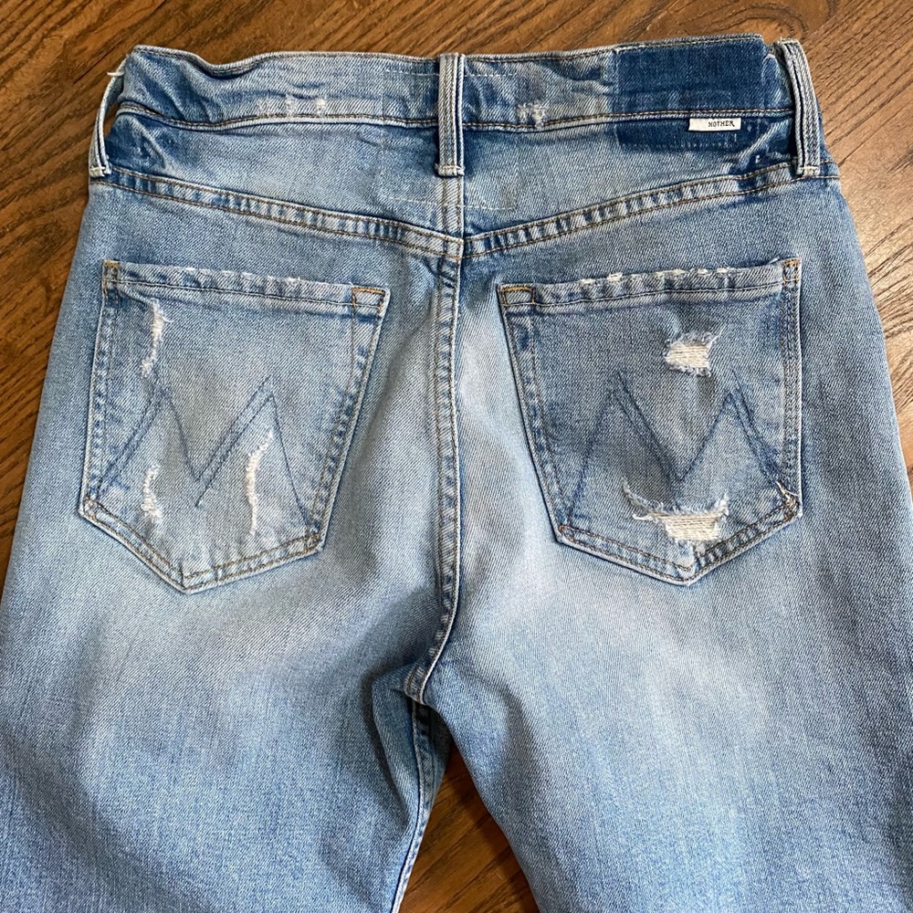 MOTHER Light Blue Distressed Women's Jeans